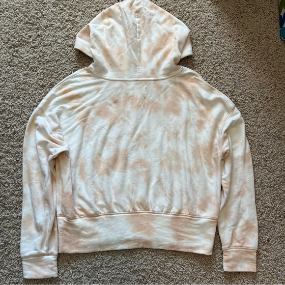 Aerie Offline OTT Fleece Cropped Hoodie Sweatshirt Tie Dye - Picture 4 of 4